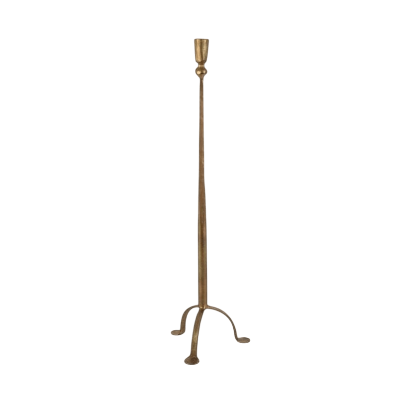 IRON GOLD BIG TAPER CANDLE HOLDER